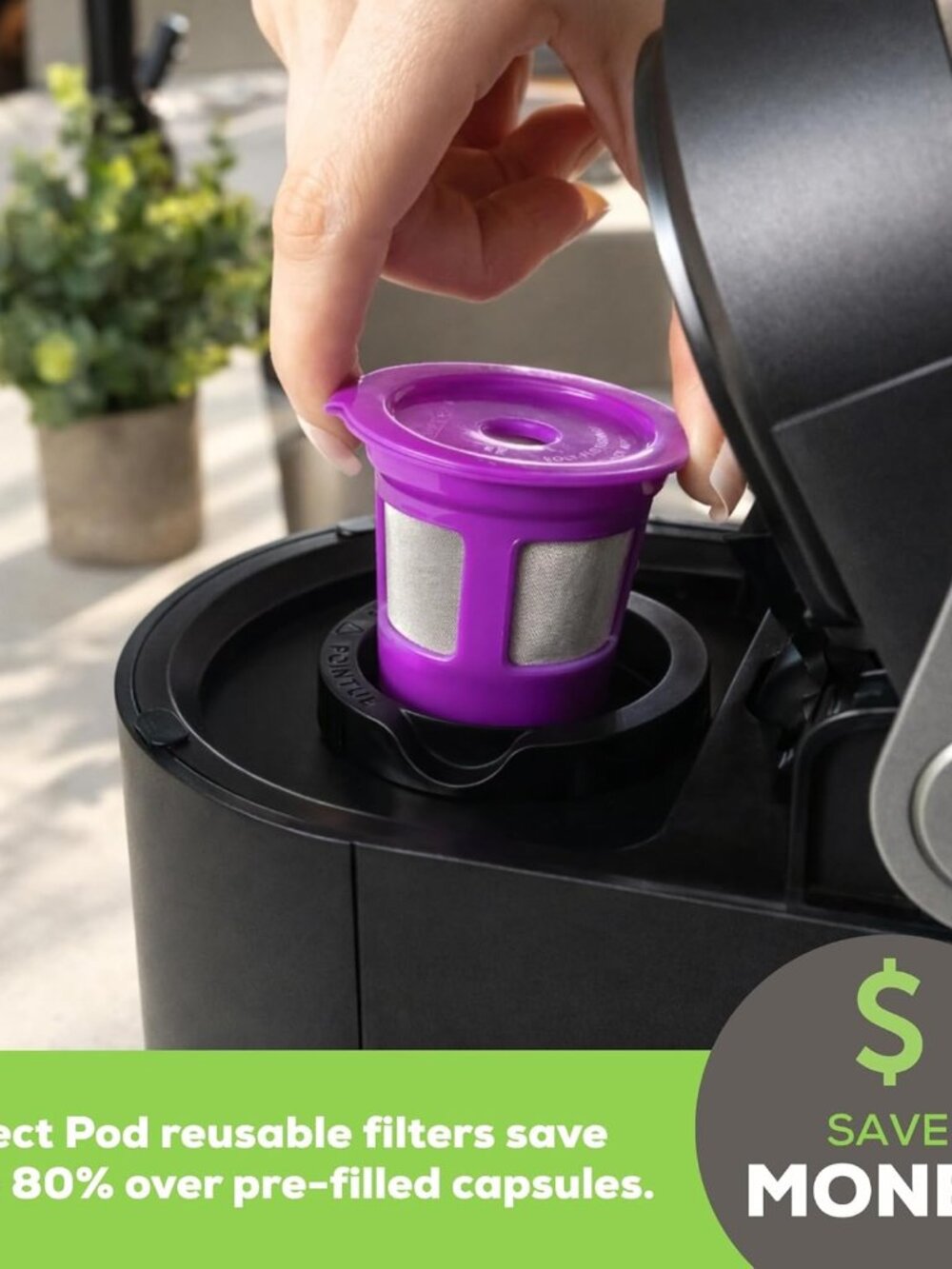1-Stream Cafe Save Reusable K Cup Pod Coffee Filters - Refillable Coffee Pod Cap - Picture 4 of 9